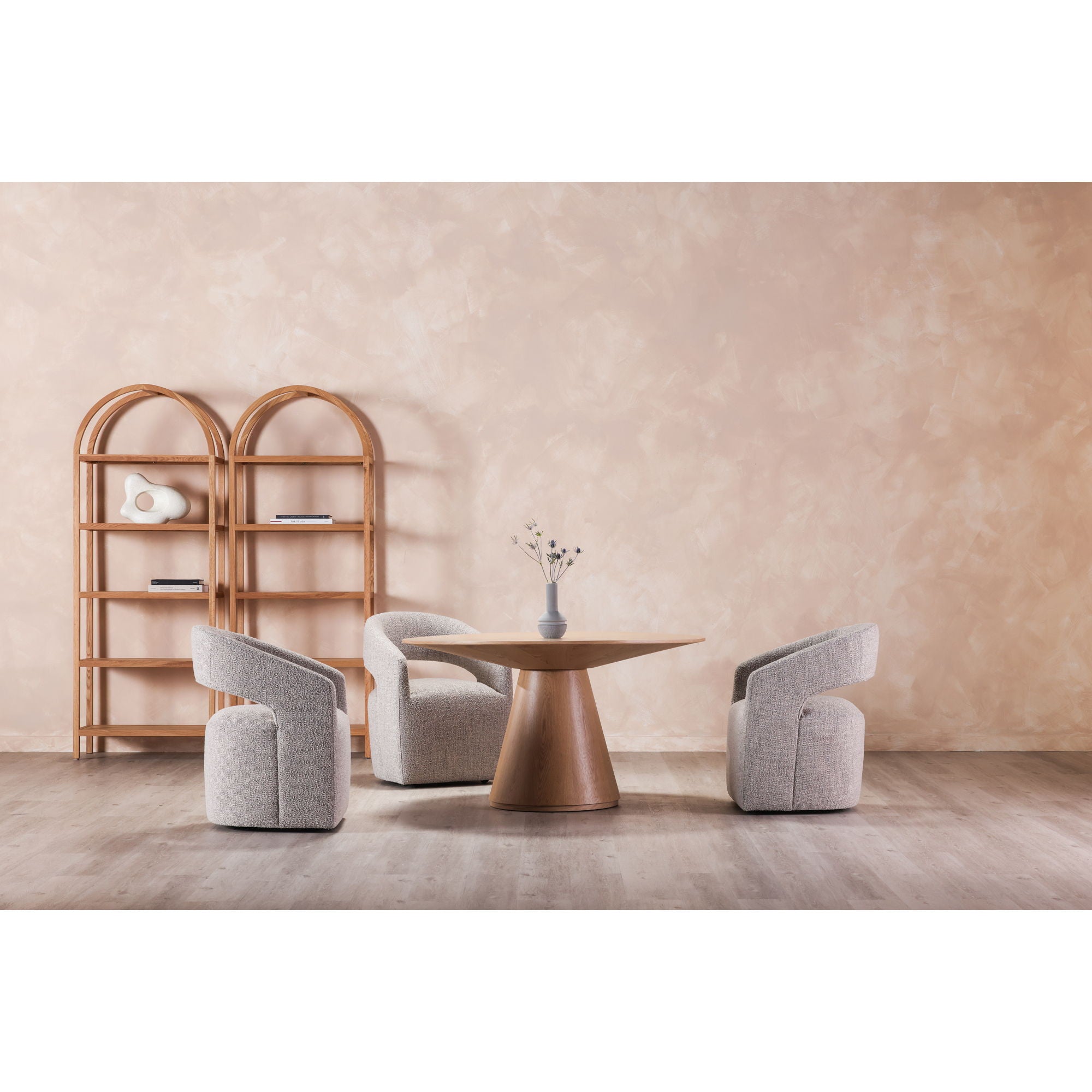 Barrow - Rolling Dining Chair - Gray Storm