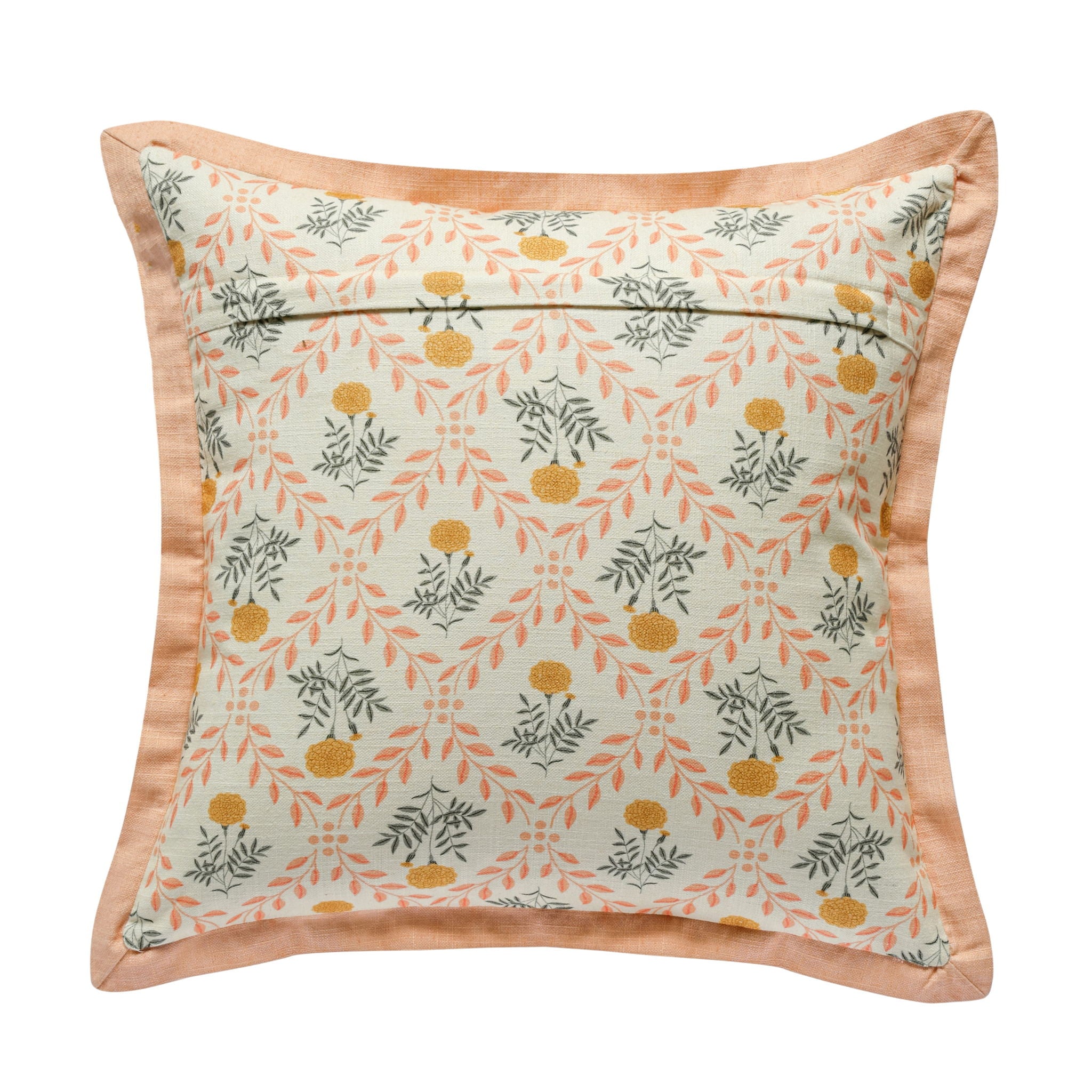 Dolce - 20" Natural Cotton Throw Pillow, Cover - Blush Pink