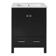 Bathroom Vanity With Integrated Undermount Ceramic Sink, 2 Doors And 1 Drawer, Soft Close Hinges