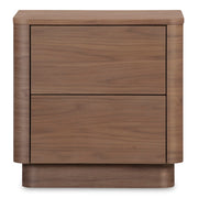 Round Off - Tall Nightstand - Walnut