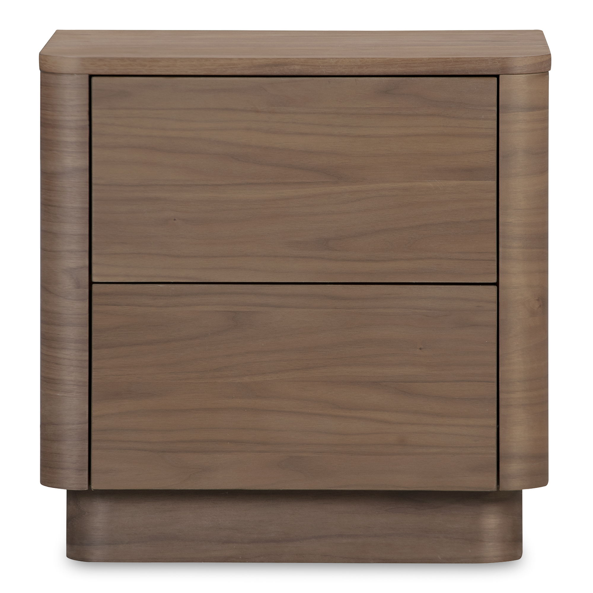 Round Off - Tall Nightstand - Walnut