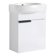 Soft Close Doors Bathroom Vanity With Sink, Compact Wall Mounted Design Basin