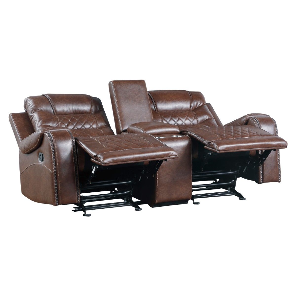 Putnam - Power Double Reclining Loveseat With Center Console, Receptacles And USB Ports