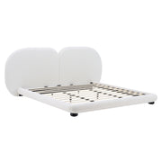 Upholstered Platform Bed With Split Headboard