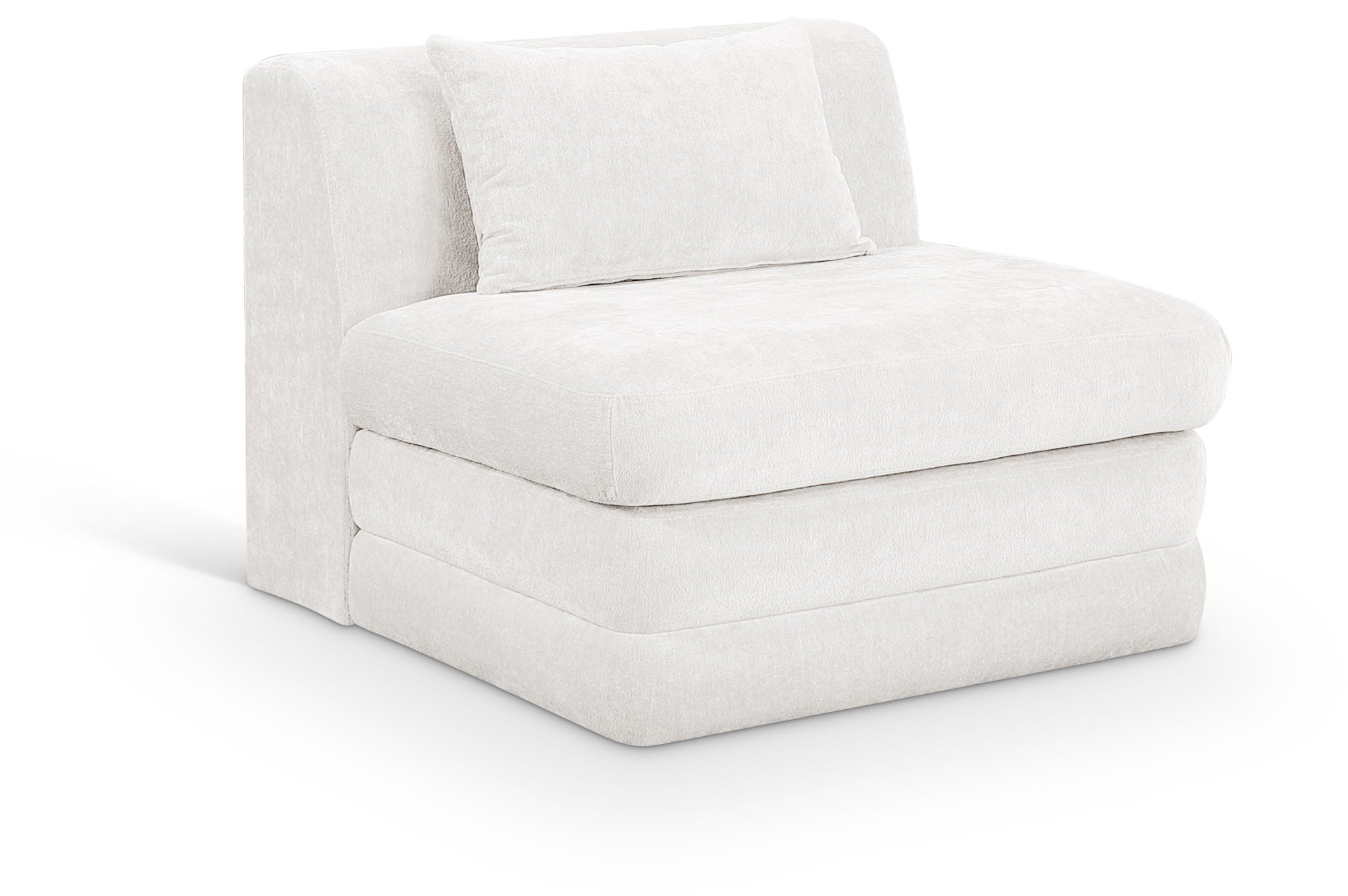 Stellar - Chenille Fabric Upholstered Modular Armless Chair