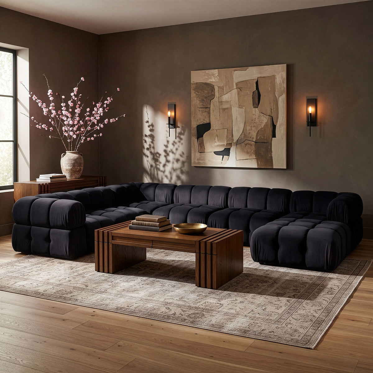 Orin - 7 Piece Modular Sectional (3 Modular Chairs, 3 Corner Chairs & Ottoman)