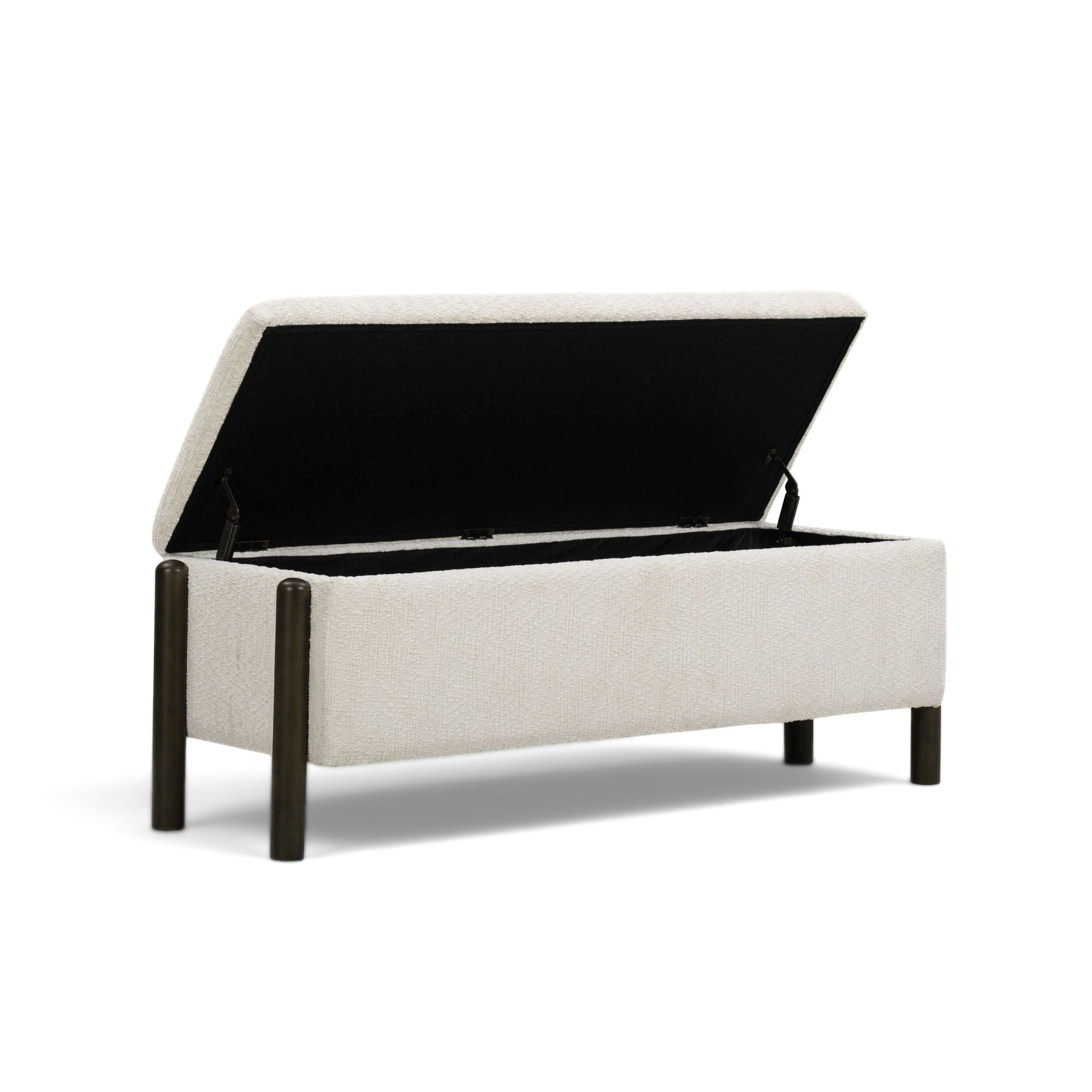 Abby - Nubby Fabric Storage Bench
