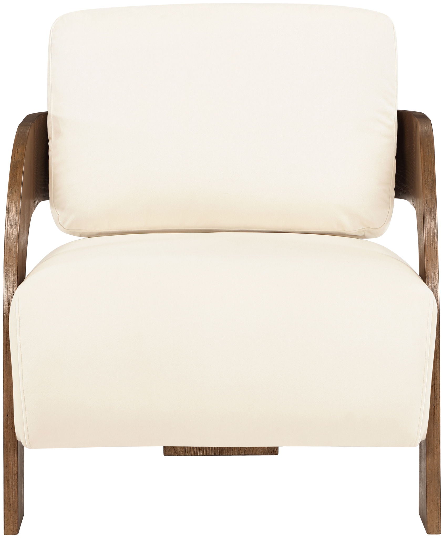 Cedra - Velvet Performance Fabric Upholstered Accent Chair - Brown Frame