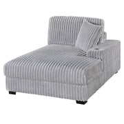 RAF Chaise With Cup Holder Modular Living Room Furniture Pillow - Gray / Mink