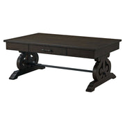 Stone - Coffee Table With PU Base - Dark Walnut