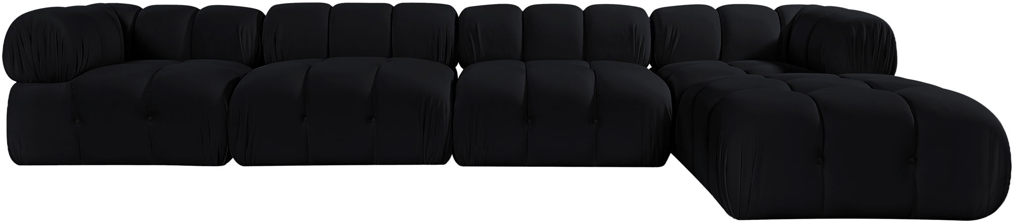 Orin - Fabric Velvet 5 Piece Modular Sectional