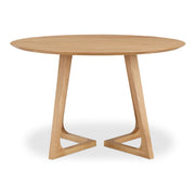 Godenza - Round Dining Table - Light Brown / Oak