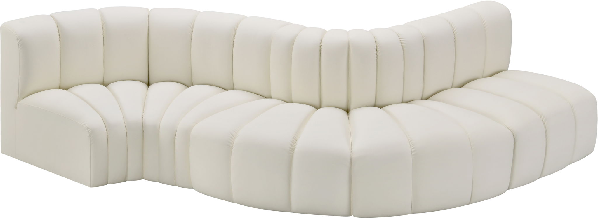 Arc - Faux Leather 5 Piece Modular Sofa