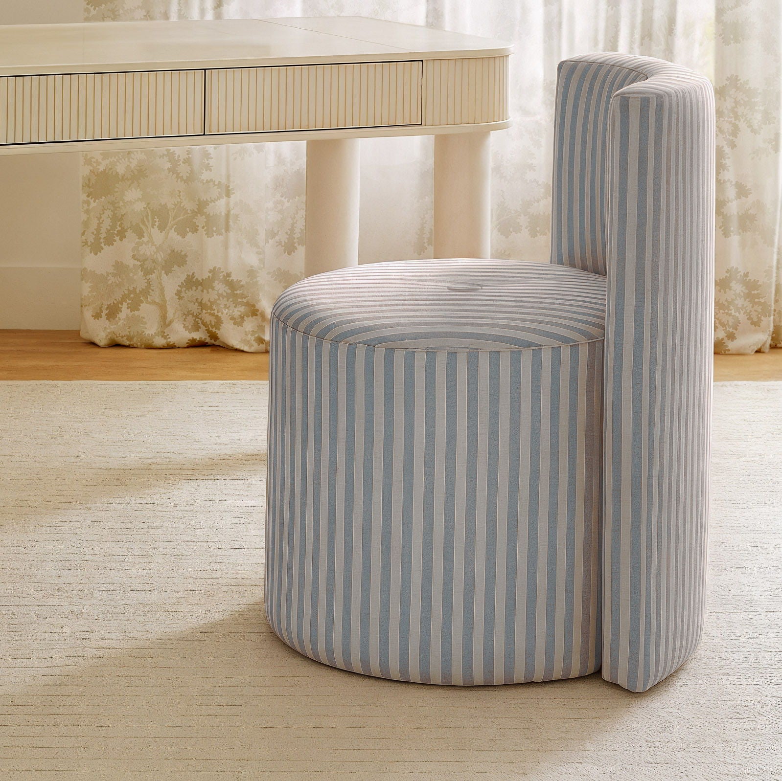 Alyssa - Striped Rolling Desk Chair
