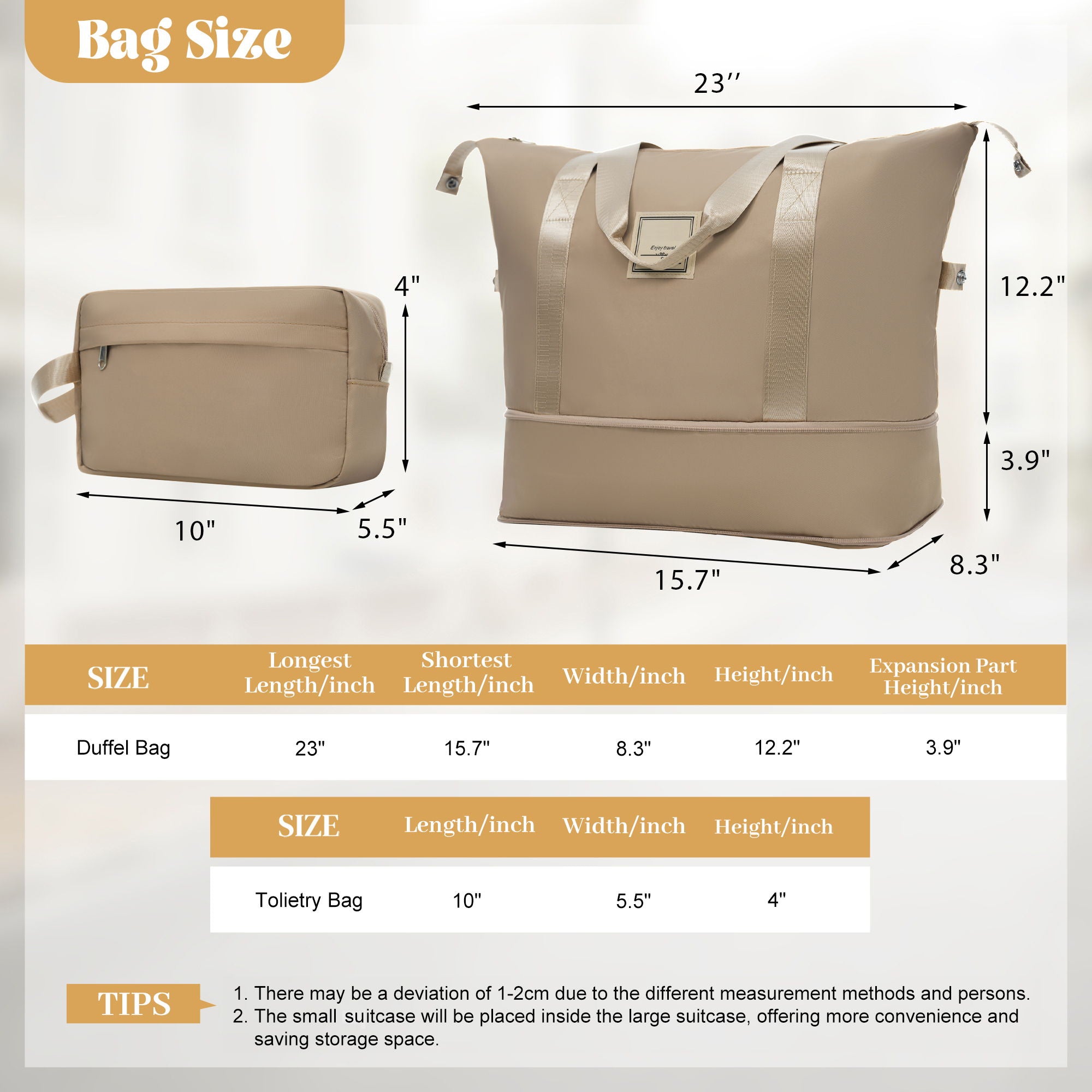 6 Piece Lightweight Hardshell Luggage Set With Double Spinner Wheels, Password Lock