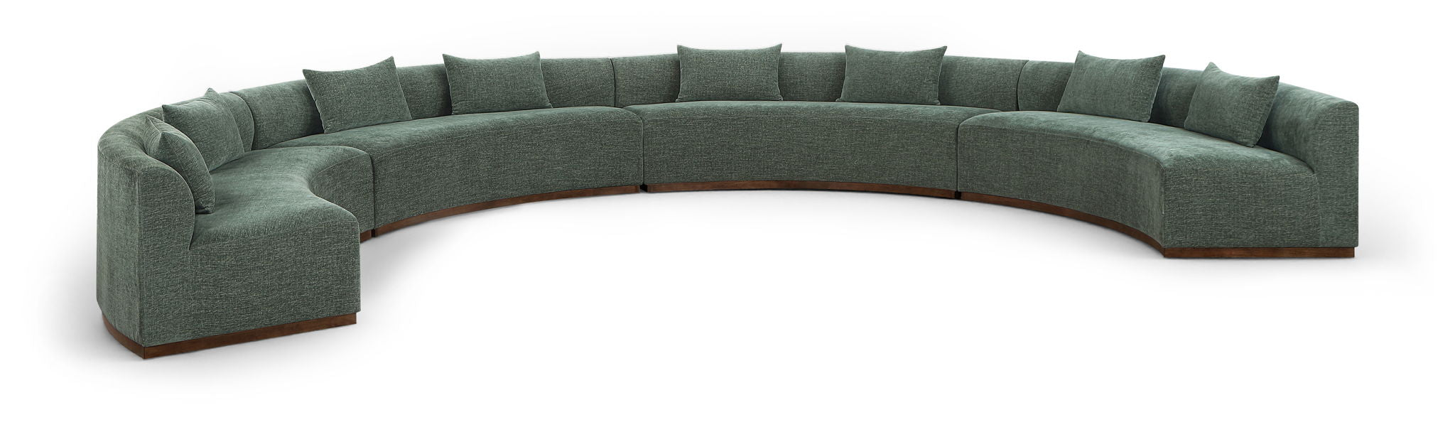 Avanti - Chenille Fabric Upholstered 4 Piece Modular Sectional