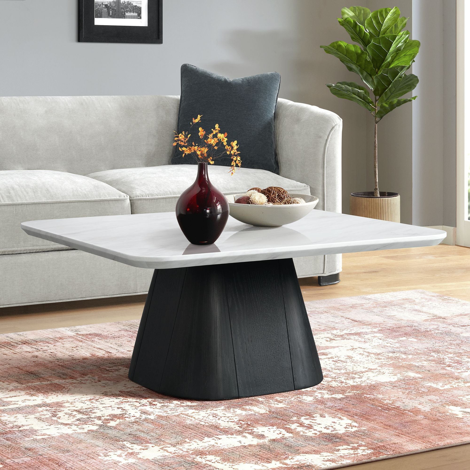 Edison - Coffee Table - White And Black