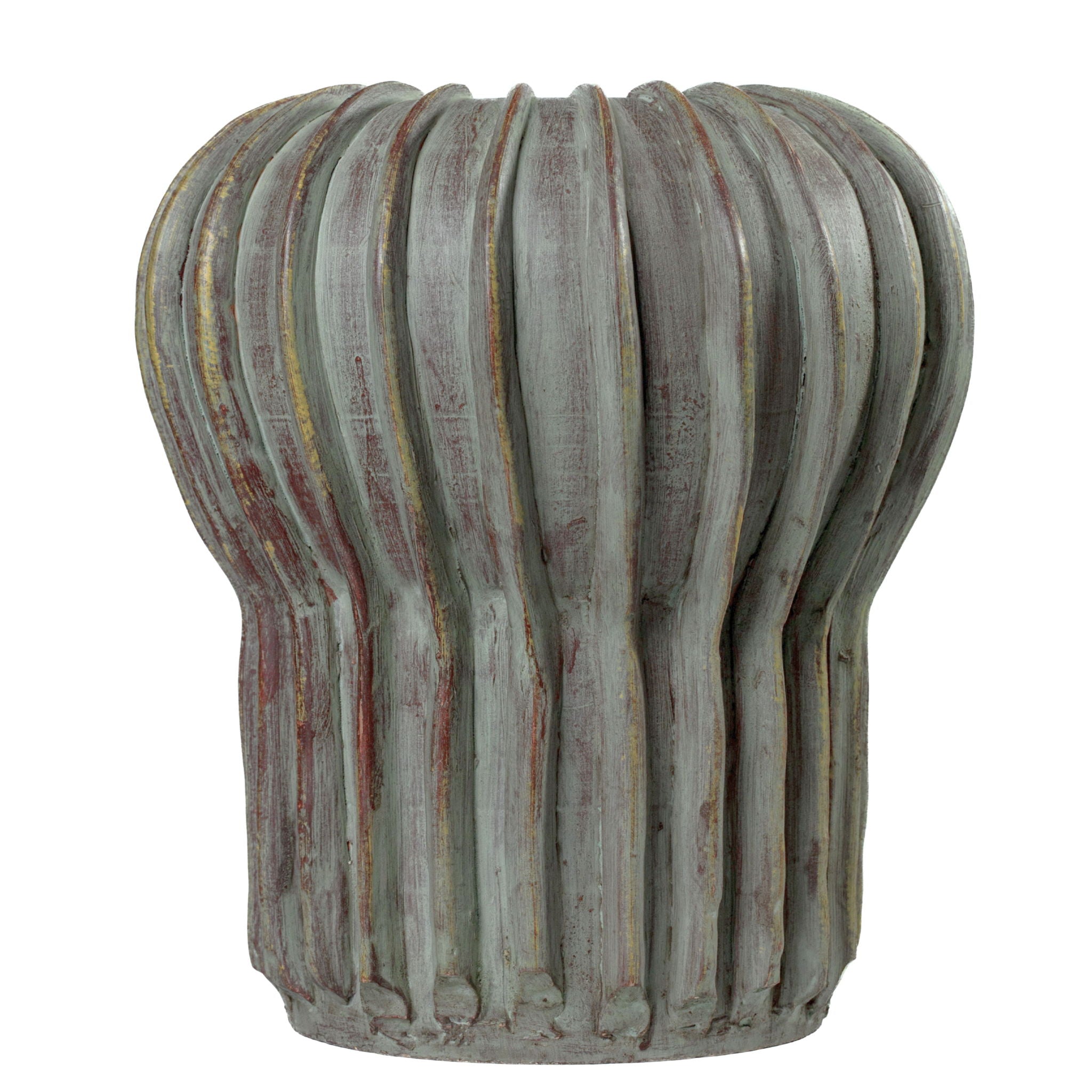 Visha - Terracotta Vase - Gray Green