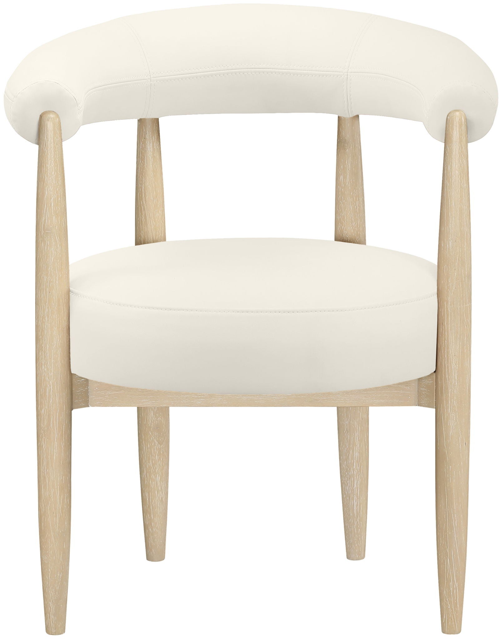 Sable - Vegan Leather Upholstered Dining Chair (Set of 2) - Painted Natural Base