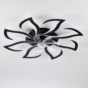 Flower Ceiling Fan With Remote Controlled LED Light, Flush Mount DC Motor Fan