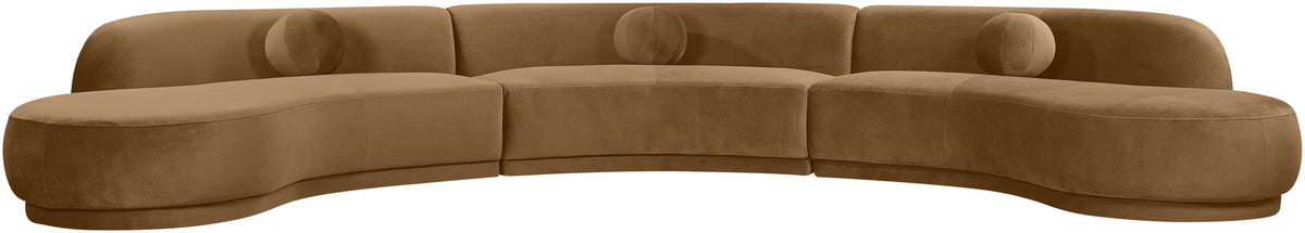 Avra - 177.5" Velvet Performance Fabric Upholstered Sectional