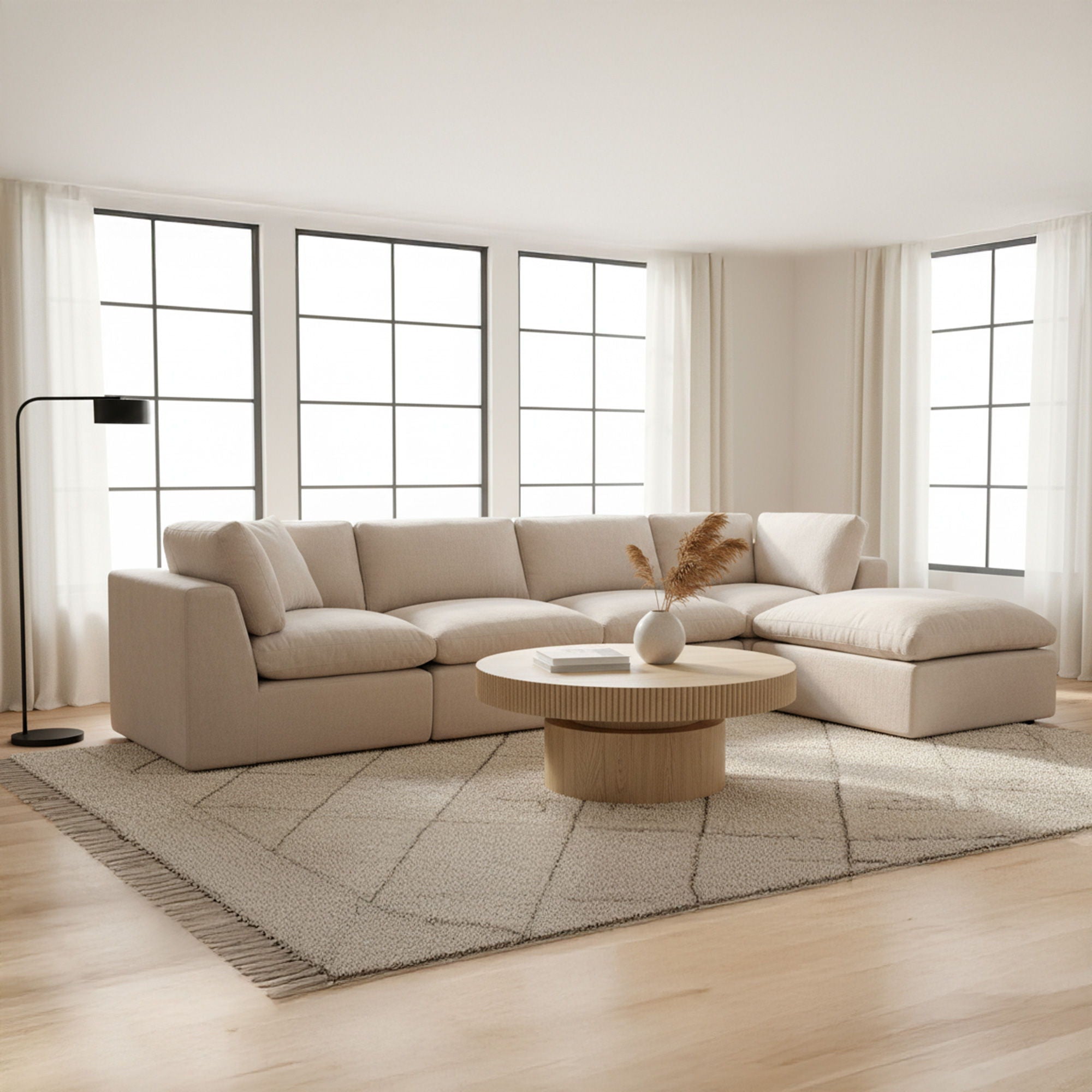 Cates - Lounge Modular Sectional - Pebble