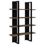 Mystrene - 4 Shelf Bookcase With Open Shelving Design - Black