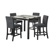 Dalia - 5 Piece Square Counter Set - Black