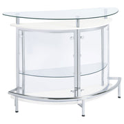 Strick - Freestanding Glass Top Home Bar Wine Cabinet - White