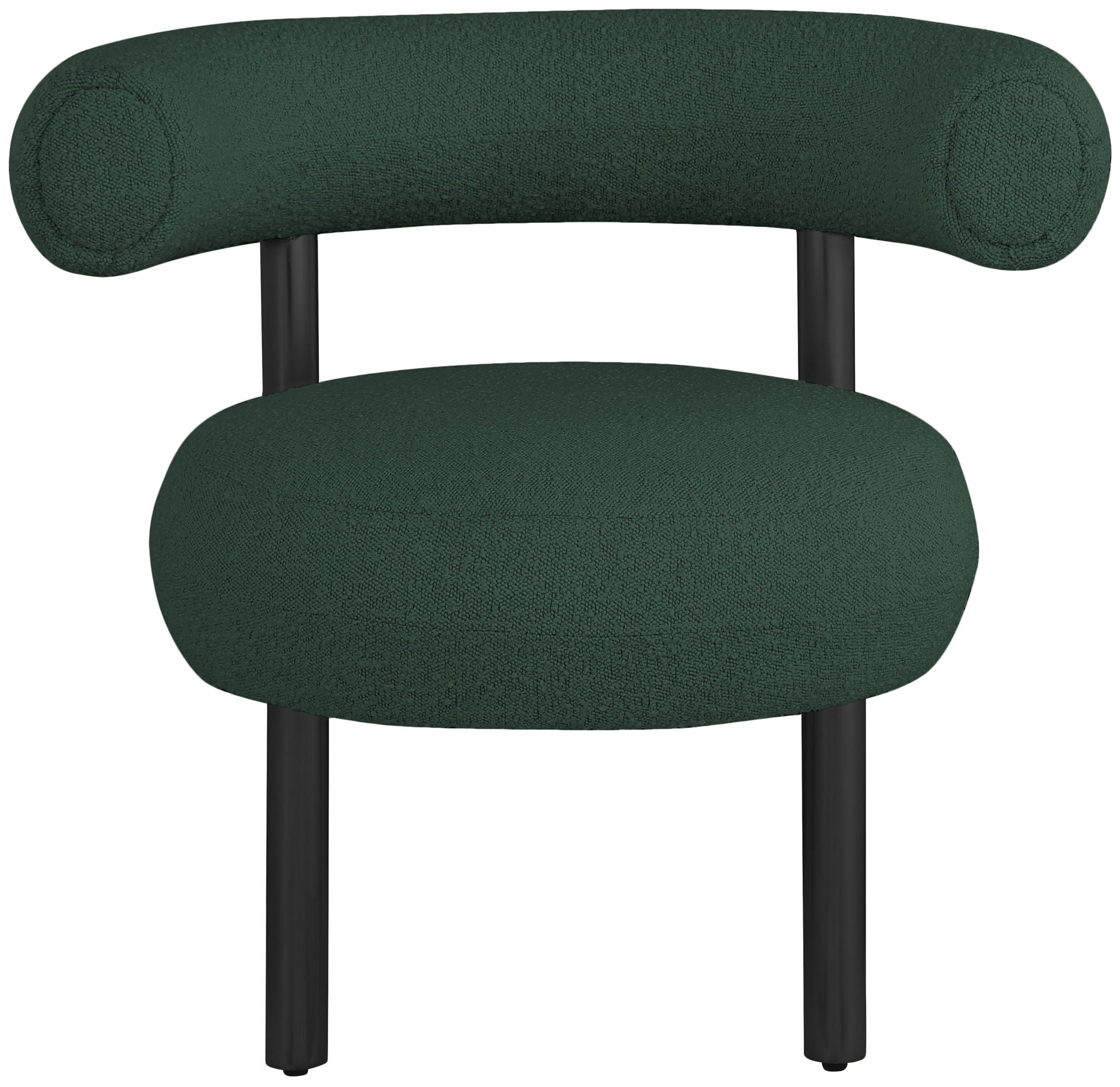 Bordeaux - Boucle Fabric Accent Chair With Black Legs