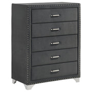 5 Drawer Bedroom Chest With Crystal Pulls