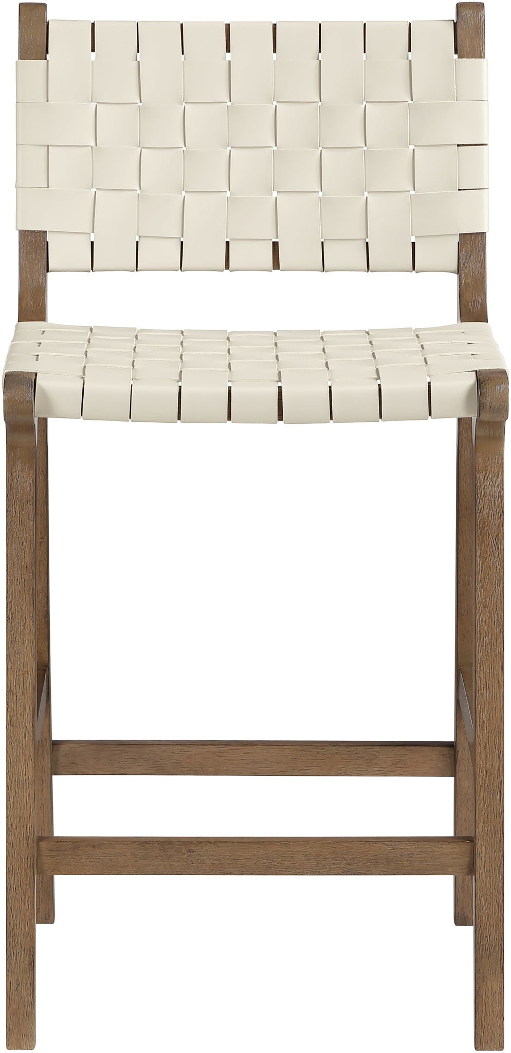 Entwine - Vegan Leather Upholstered Counter Stool - Painted Brown