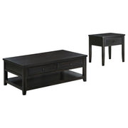 Sutter - 2 Piece Coffee And End Table Set - Dark Brown