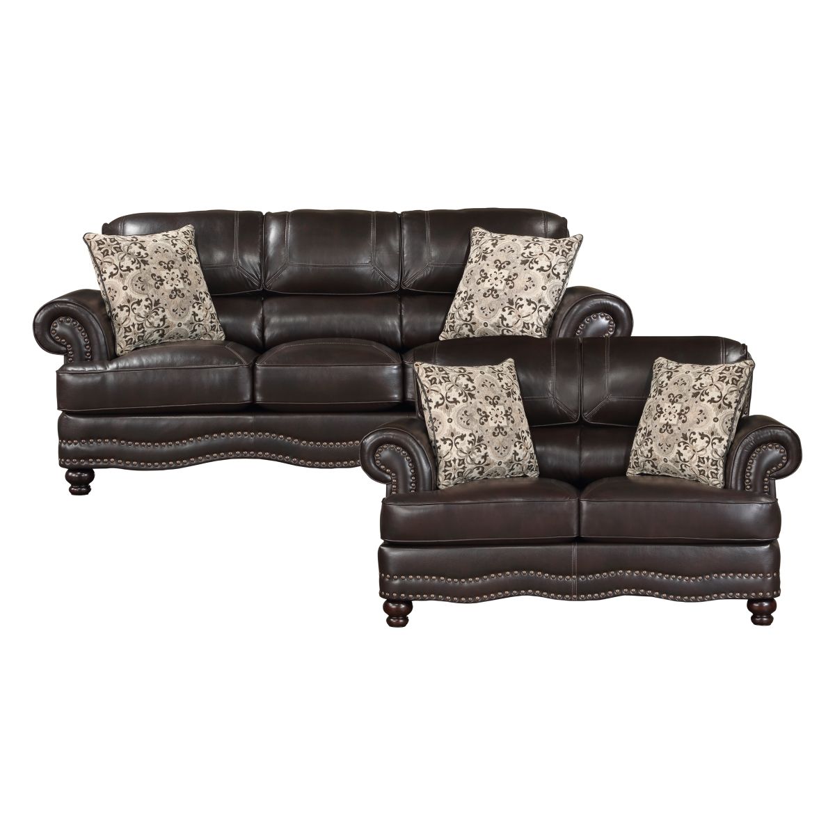 Milford - Sofa & Loveseat - Brown