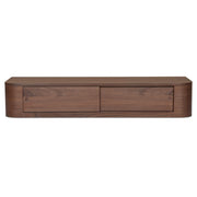 Round - Off Floating Console Table - Walnut / Brown