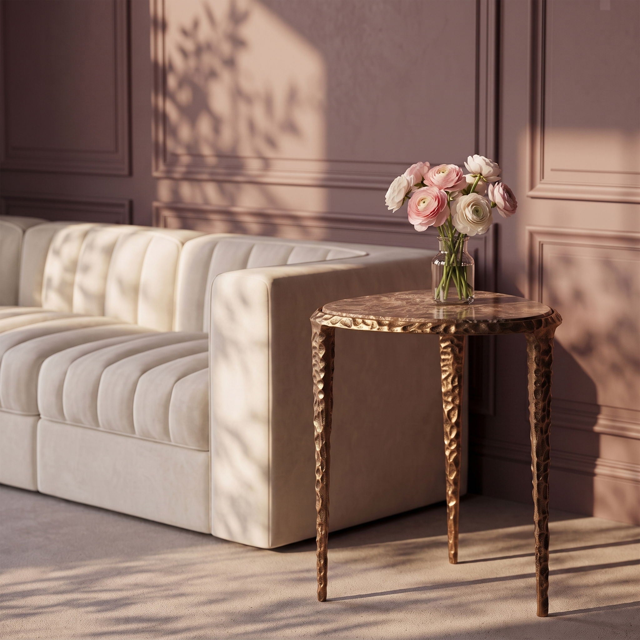 Gild - Aluminum Base And Genuine Marble Top Table
