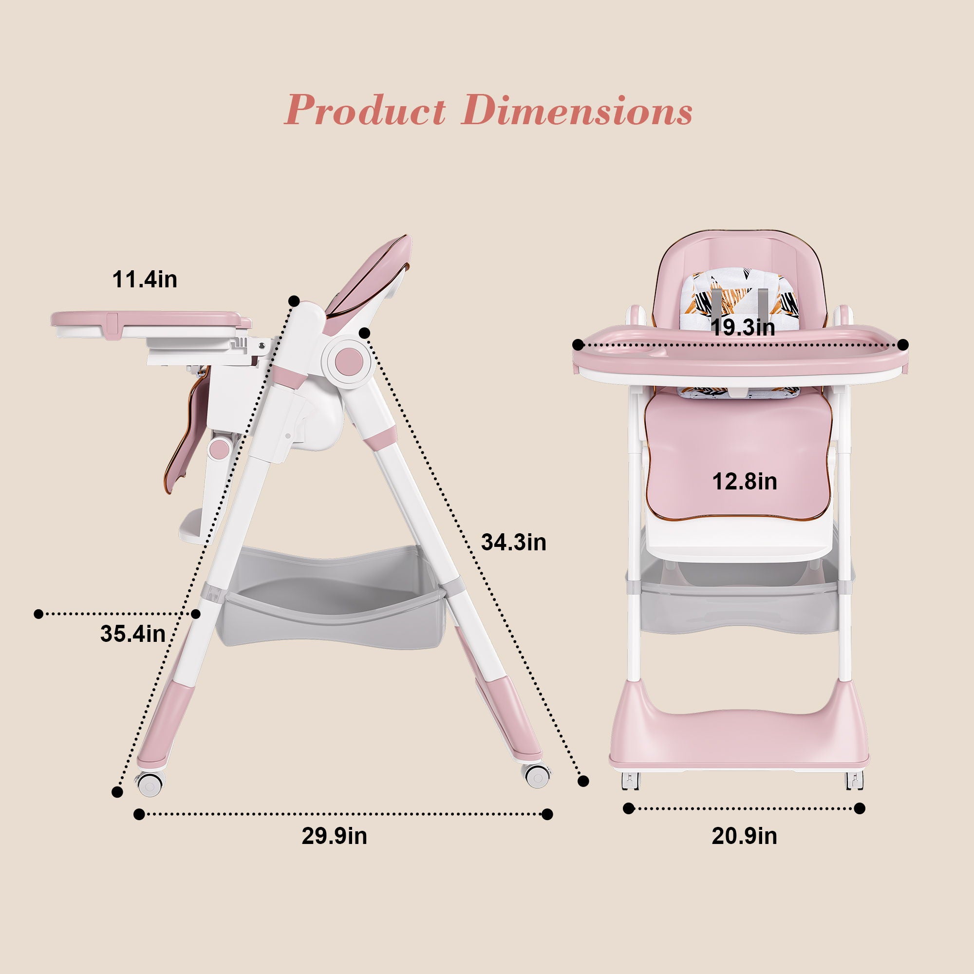 Adjustable Baby High Chair