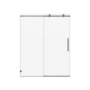 Frameless Single Sliding Soft Close Shower Doors, 5/16" Sgcc Tempered Glass