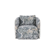 Cecil - Accent Chair Tapestry - Blue / Gray