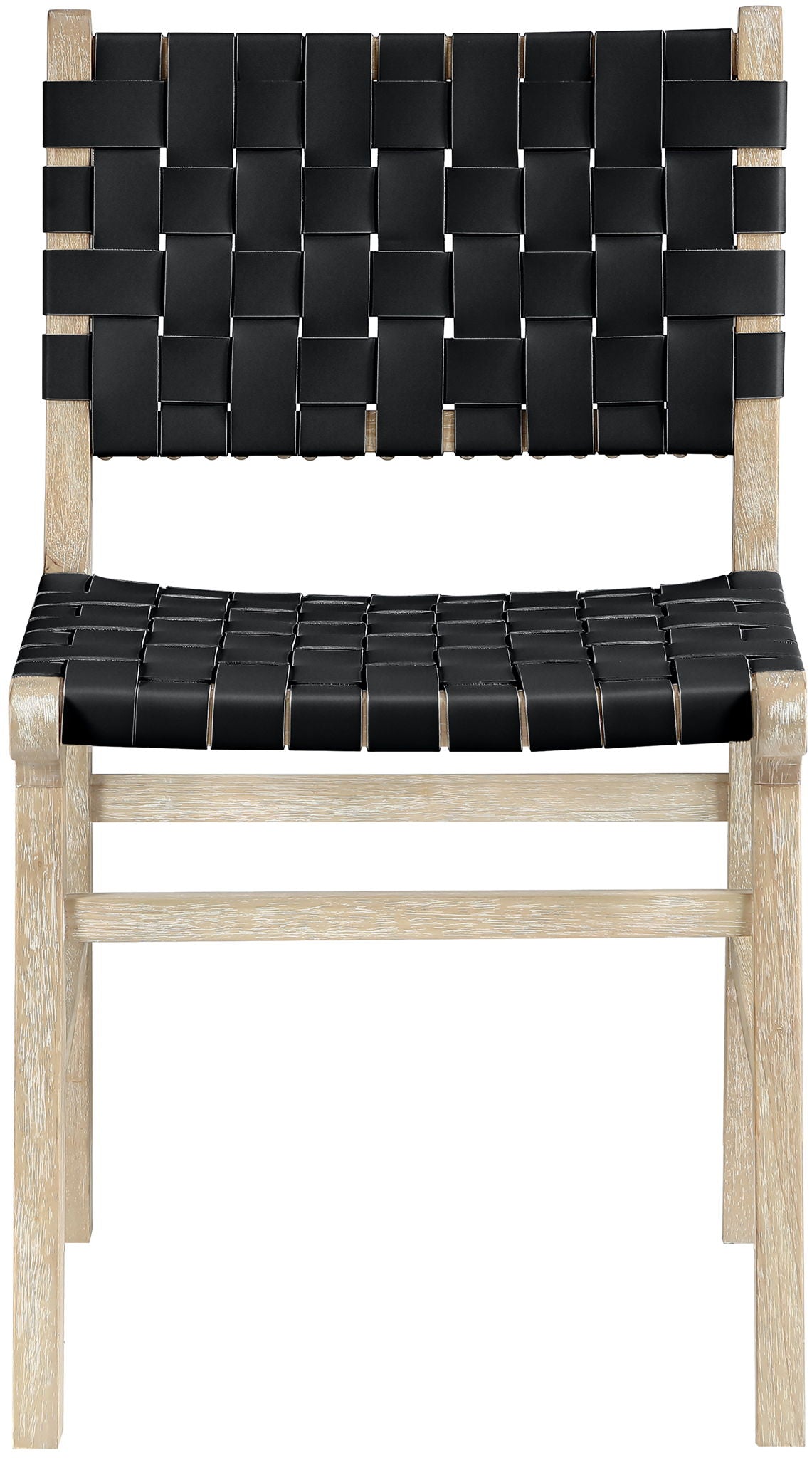 Entwine - Vegan Leather Upholstered Dining Chair - Painted Natural