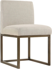 Haute - Linen Chair in Brass - Beige