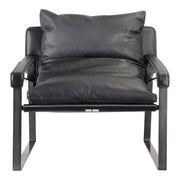 Connor - Leather Club Chair - Onyx Black