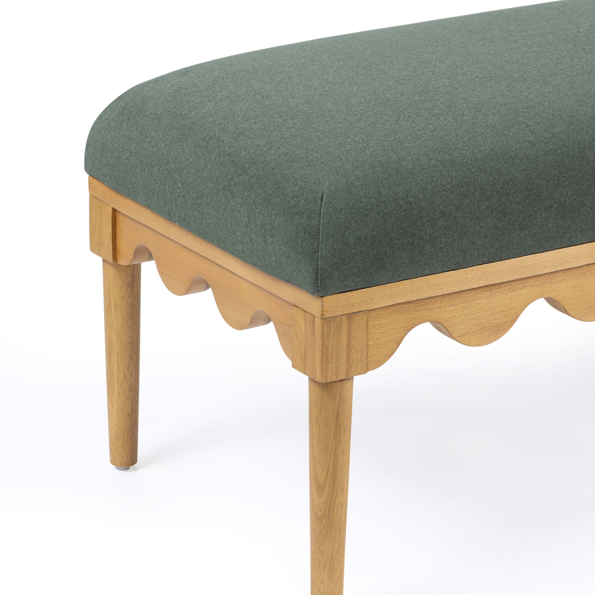 Oodle - Vegan Mohair Bench, Natural Ash Legs