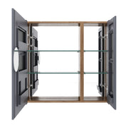 29.63" Wall Mounted Cabinet With Adjustable Shelves Storage Cabinet For Bathroom - Imitative Oak
