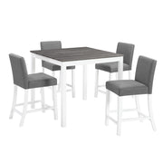 5 Piece Counter Height Table Set With 4 Chairs