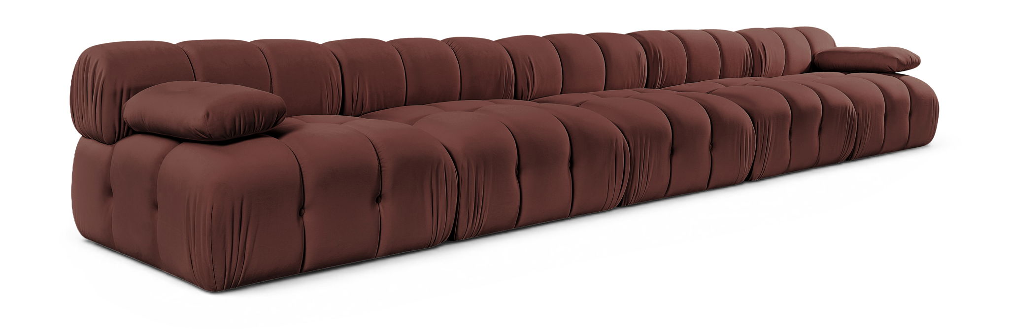 Orin - Velvet 5 Piece Modular Armless Sofa