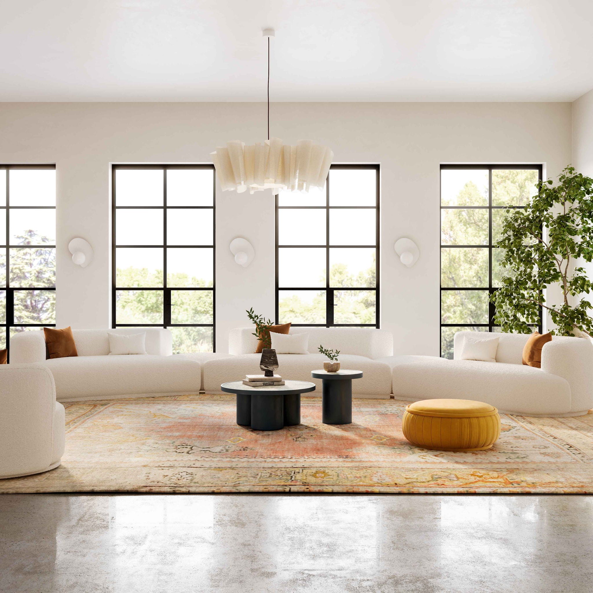 Fickle - Swivel Ottoman - Cream