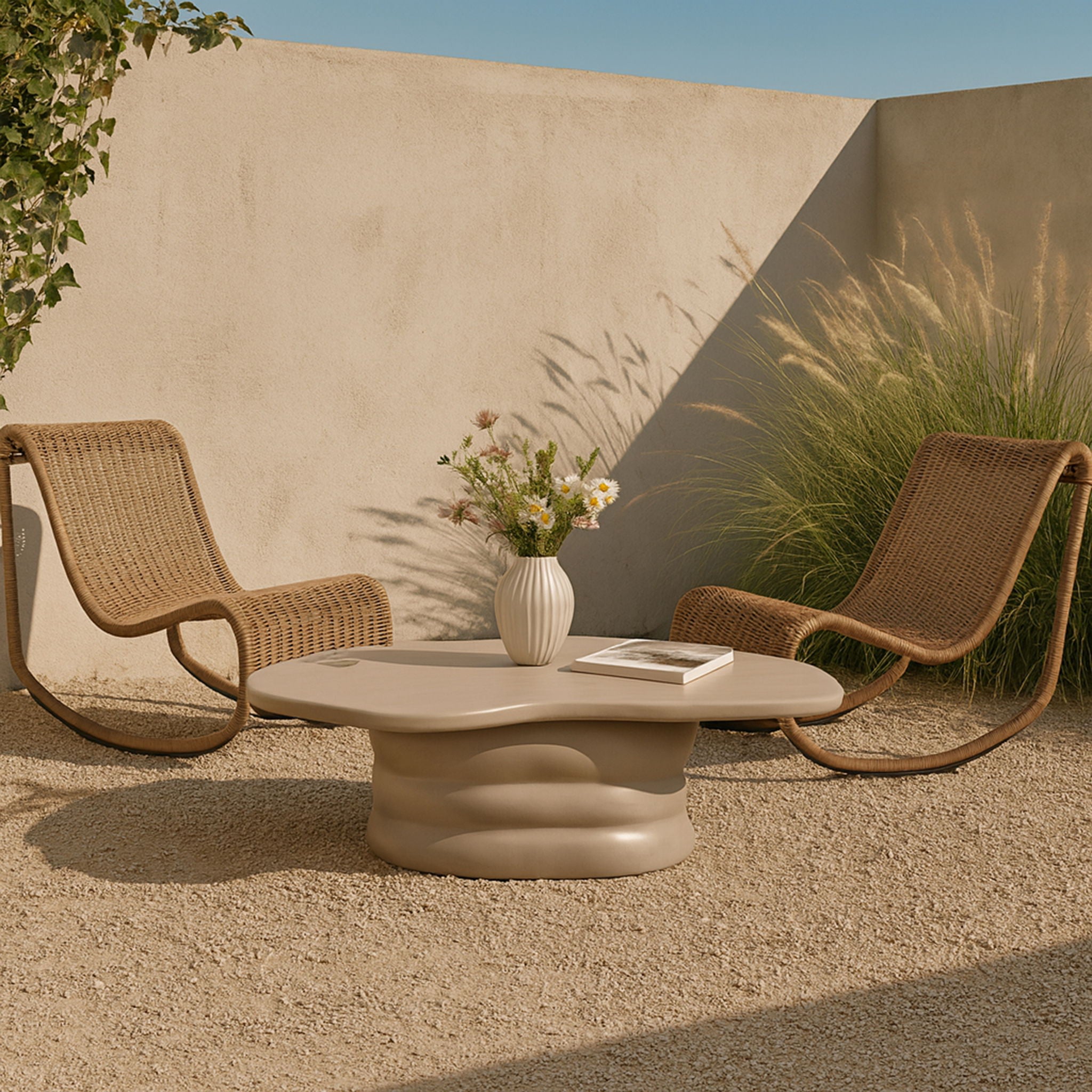 Branna - Concrete Coffee Table - Taupe
