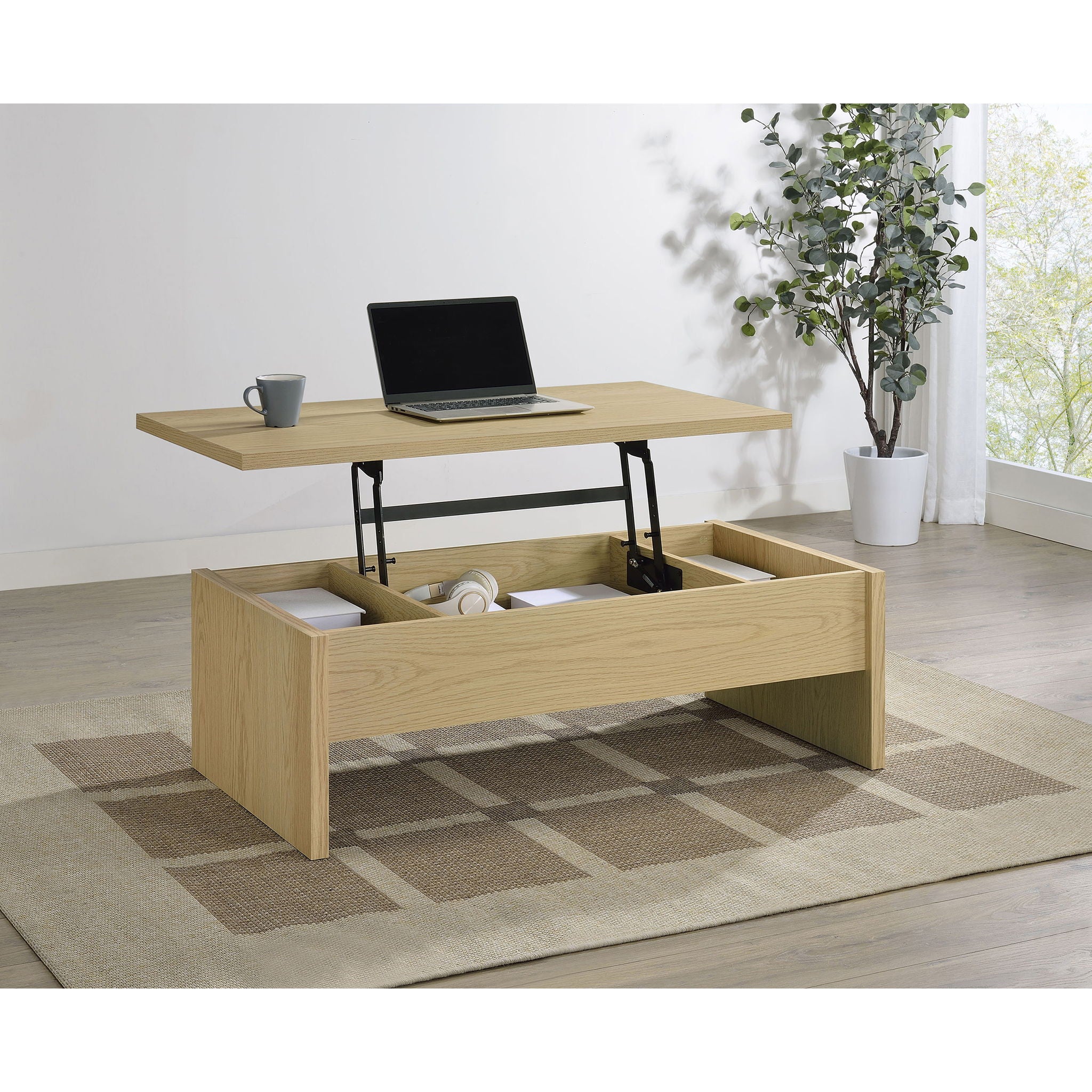 Parker - Lift Top Coffee Table - Light Oak