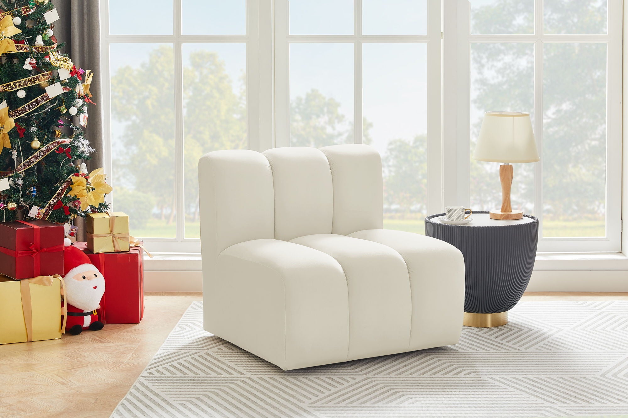 Arc - Velvet Straight Chair
